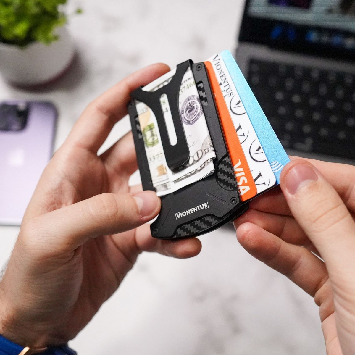 Premium Smart VN201 AirTag Wallet