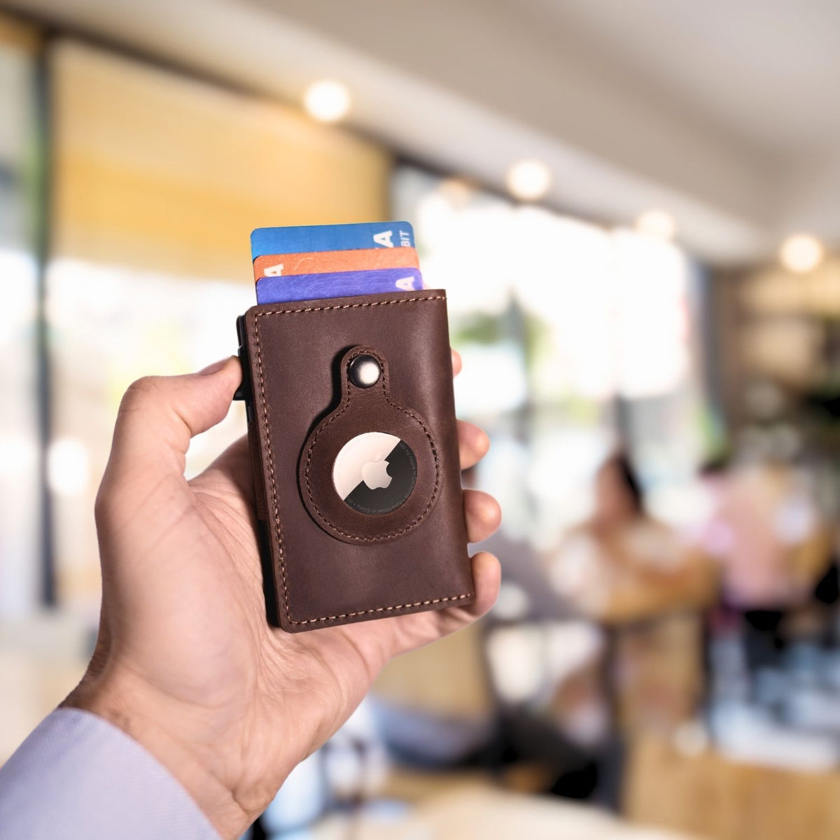 Built-in AirTag holder