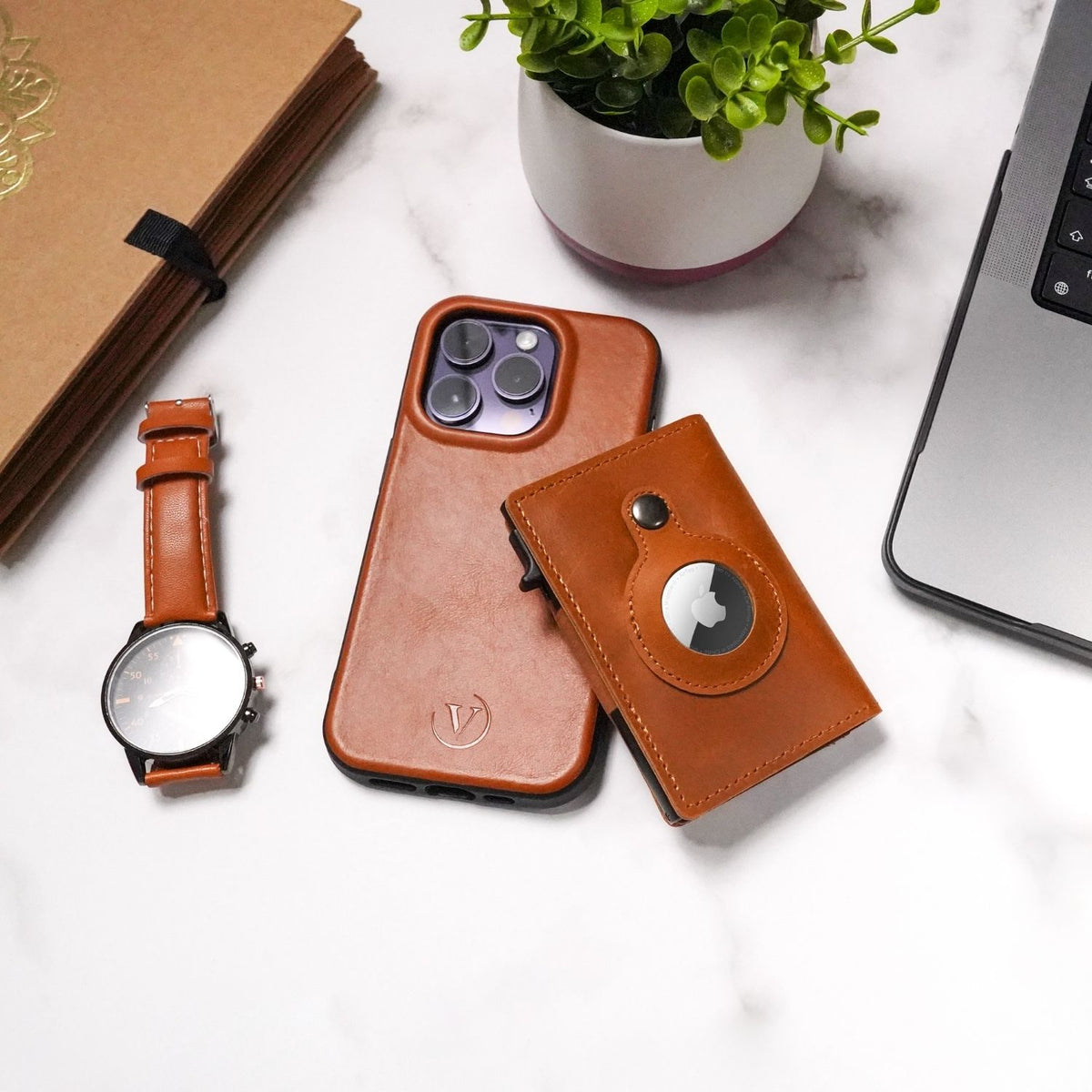 Full-grain leather