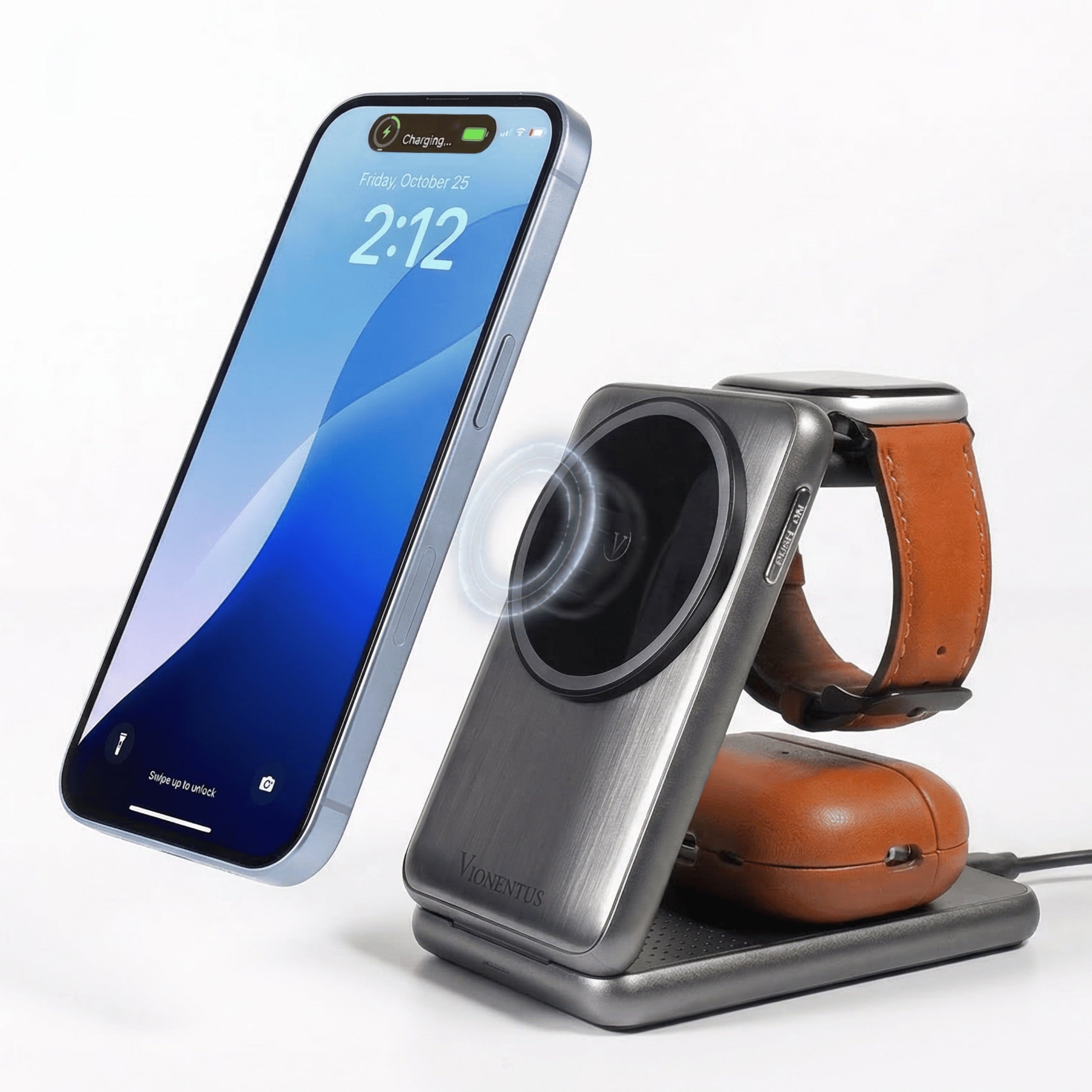 Voltaro VN800 Qi2 Foldable 3-in-1 Fast Wireless Charger