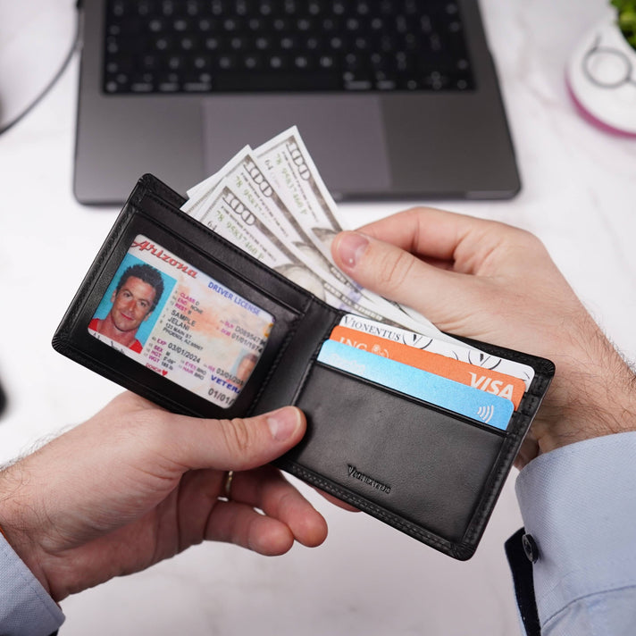 full grain leather wallet