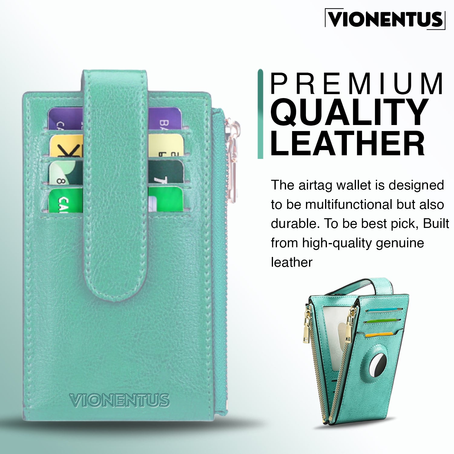Women's AirTag Wallet : Deluxe Smart VN300 – Vionentus