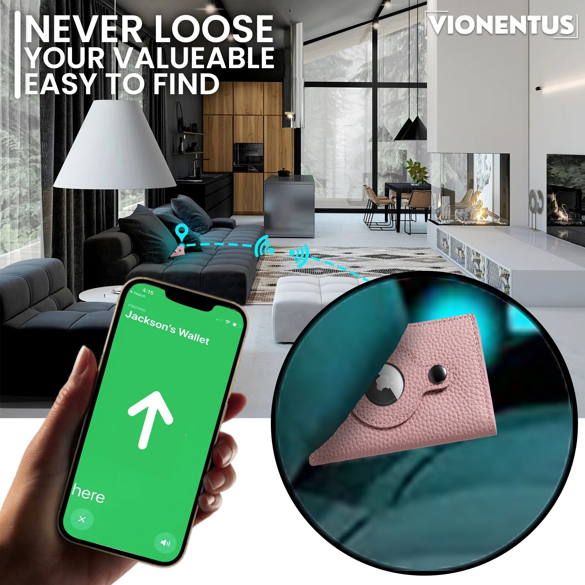 Pro Smart VN101 AirTag Wallet – Vionentus