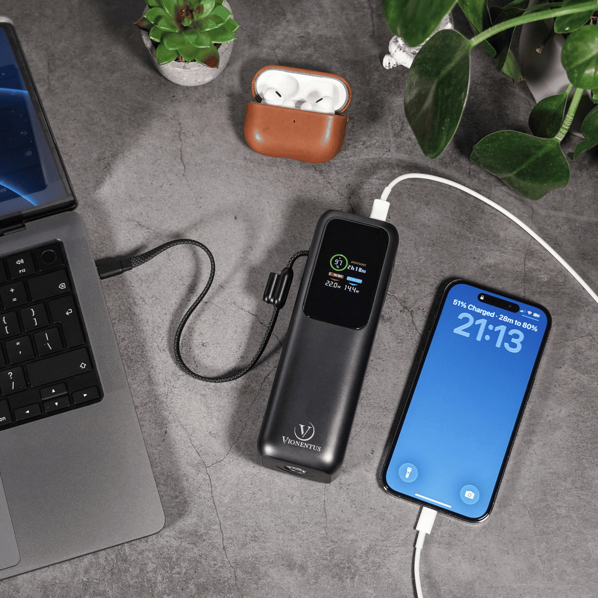 Viongo VN820 Power Bank 165W Fast Charging 27000mAh