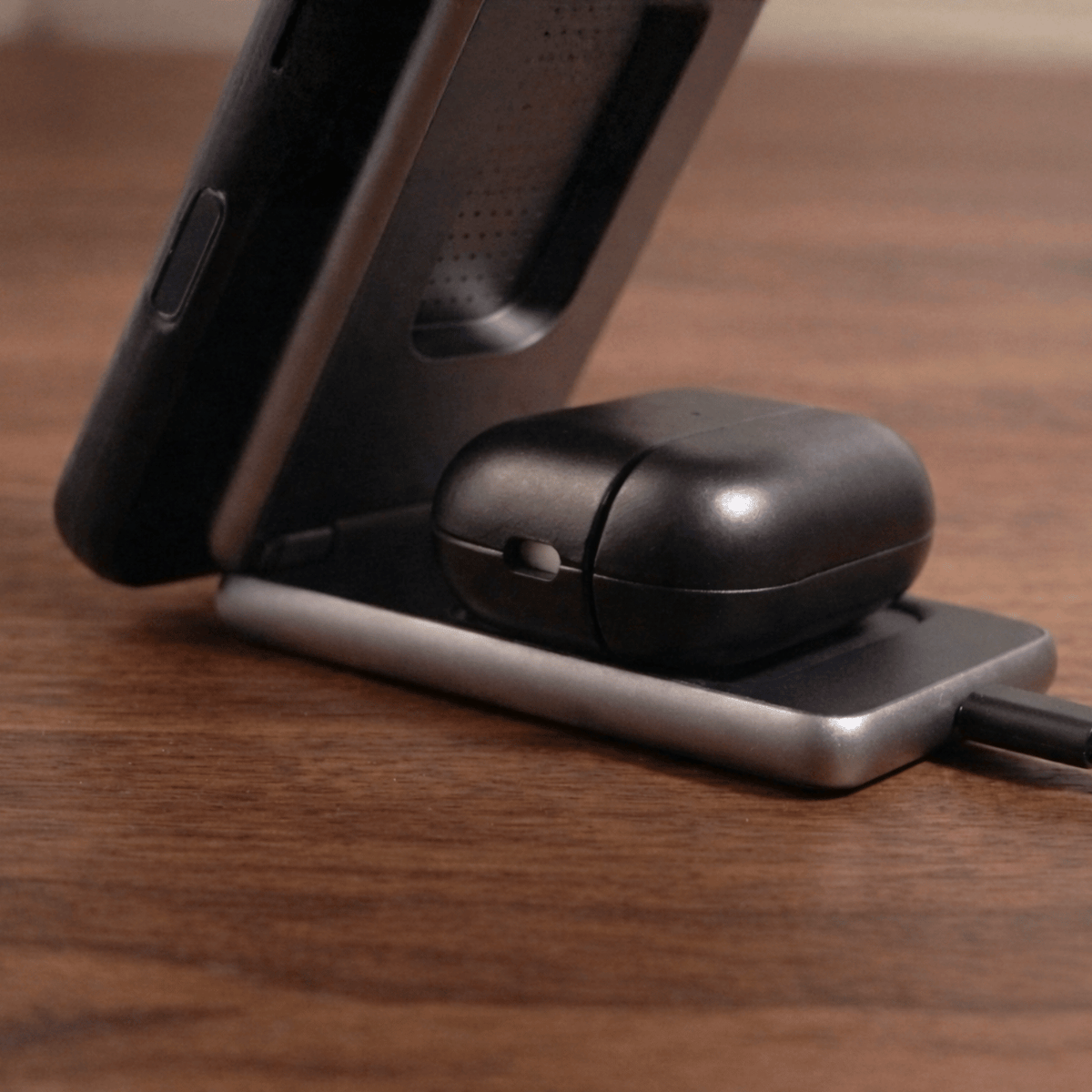 Wireless charging, case on